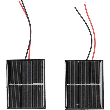 2 Stück Solarmodul-Module aus Polysilizium, Mikro-Mini-Klebe-Solarzellen, 43 x 55 mm, 0,4 W, 1,5 V
