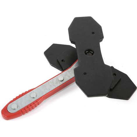 Kit Écarteur de Pistons de Frein à Crémaillère, Acier Inoxydable Antirouille, Rouge et Noir, Dispositif de Freinage Renforcé avec 2 Mâchoires (1/5)