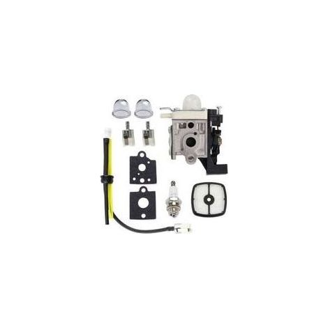 FENOPLASTICAKit de carburateur 10 pièces pour débroussailleuse ECHO SRM-2320T, 21,2 cc, comprenant filtre à air, bougie d'allumage, conduite de carburant et joint. (1/4)