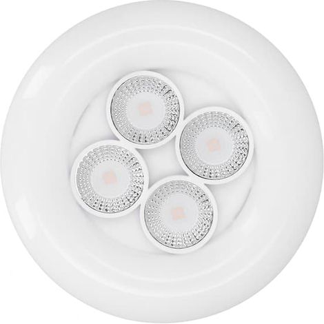 Projecteur LED à 4 trous, 3 vitesses réglables, pour garage ou entrepôt, 165-265 V CA, 38 W (1/5)