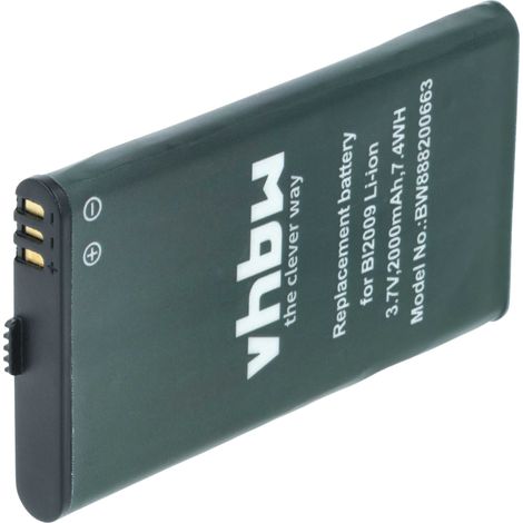 vhbw Akku Ersatz für Hytera BL2009 für Funkgerät, Walkie Talkie (2000 mAh, 3,7 V, Li-Ion)