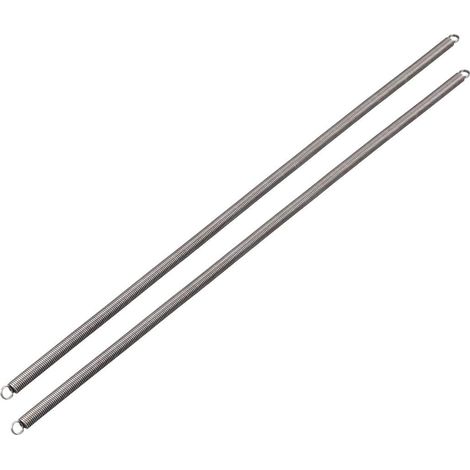 Tension Spring Extension Springs 0.8mm Wire Dia, 6mm OD, 300mm Free Length Spring Steel Small Double Hook 2pcs (1/3)