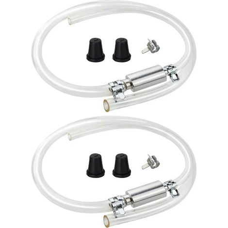 Kit de purge de freins universel avec tuyau, clapet anti-retour et valve de purge pour embrayage et freins de voiture et moto, comprenant 2 kits. (1/5)