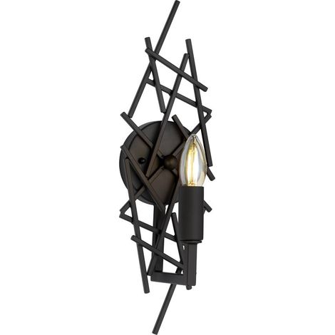 Lampada da parete per corridoio, soggiorno, lampada da soggiorno, in acciaio, bronzo nero, E14, faretto (1/5)