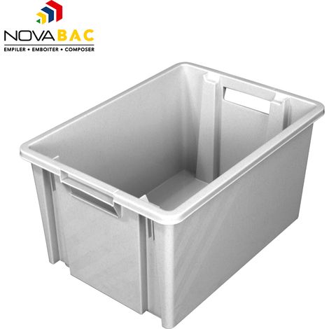 Boite de rangement Novabac 30L Gris Pierre - 5202838 (1/3)