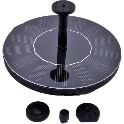Fontaine solaire améliorée, pompe solaire pour bassin à 3 effets, pompe à eau solaire, pompe solaire flottante pour bassin de jardin, fontaine, abreuvoir à oiseaux, aquarium (1/5)