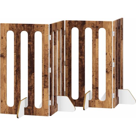 vidaXL Clôture pliable pour animaux 4 pc Bois de chêne