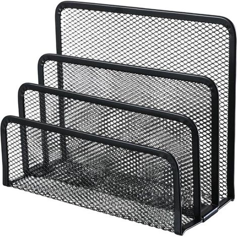 Briefkasten – Anthrazit – Netzgewebe – ca. 17,5 x 7,5 x 14,3 cm – Schreibtisch-Organizer – Briefablage – Schreibtisch-Organizer – Version A (1/5)