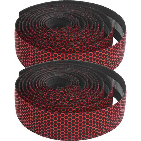 1 Paire de Poignées Vélo Ergonomiques Antidérapantes, Manchons de Guidon Noir et Rouge pour VTT et Cyclisme Urbain (1/5)