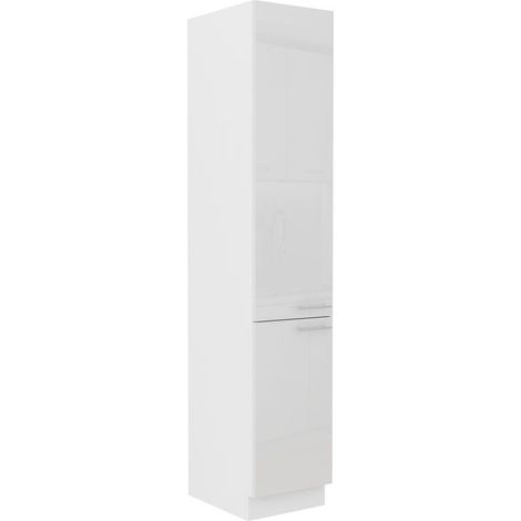 Küchen Hochschrank 40 Lara Weiß Hochglanz Küchenzeile Küchenblock Küche (1/5)