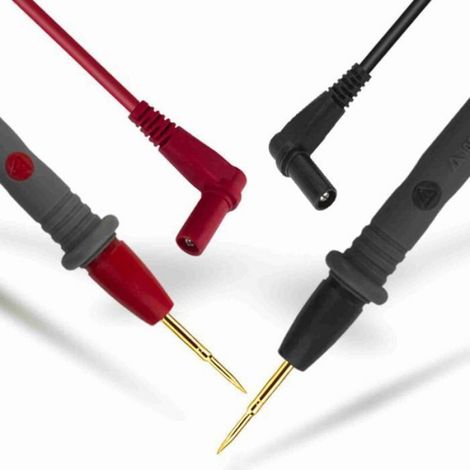 Kit de Fils Multimètre, Sondes Multimètre, Sondes de Test électroniques,Fils de Test Professionnels pour la Réparation,rouge et noir (1/4)