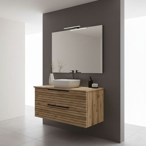Kibath Mueble+lavabo+espejo+LED KEN 100x45 desierto 2c sobre enc. (1/5)