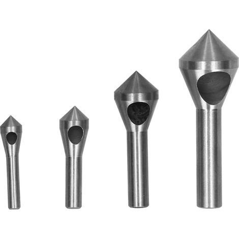 4Pcs Countersink Deburring Drill Bit High Speed Steel 4241 Chamfering Tool Oblique Hole