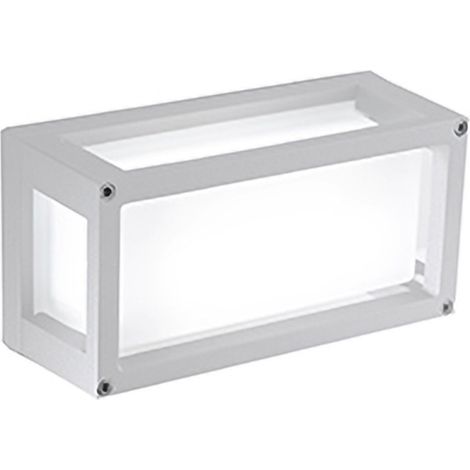 Lampada da Parete e Soffitto LED 10W IP54 3000K Bianco Opaco - Design Moderno in Alluminio Pressofuso 12.2x25x9.5 cm per Ambienti Outdoor e Indoor (1/5)