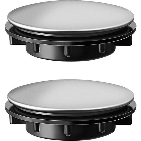 Lot de 2 cache-trou d'évier en acier inoxydable (1/5)