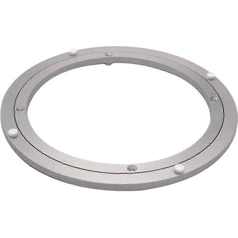 Plateau tournant rond en alliage d'aluminium (1 pièce), argenté, idéal pour la maison ou le restaurant. (1/5)
