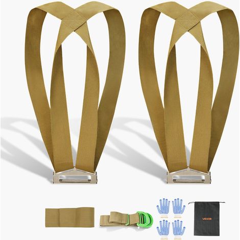 Sangle de Déménagement Levage Manutention Meubles pour 2 Personnes avec 2 Bandoulières, 1 Sangle de Charge et 1 pour Transport à Main, pour Déplacer Meubles Appareils Électroménagers Matelas (1/5)