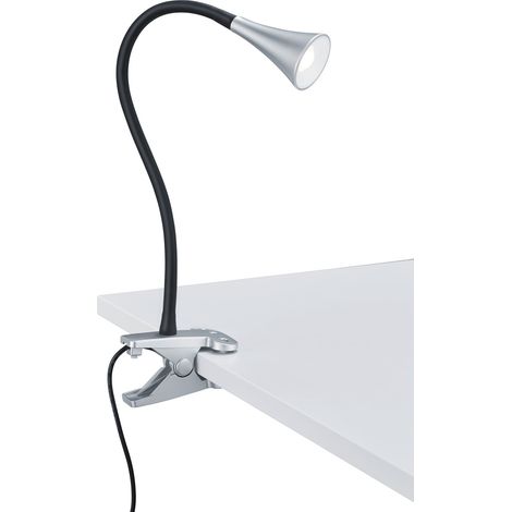 Lampa a morsetto da Interno a LED in Plastica Titanio