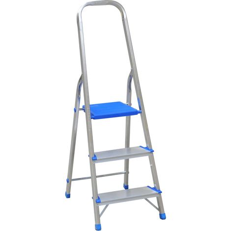 ESCALERA DE ALUMINIO 130 CM 2 PELDAÑOS + PLATAFORMA - DR1102 (1/2)