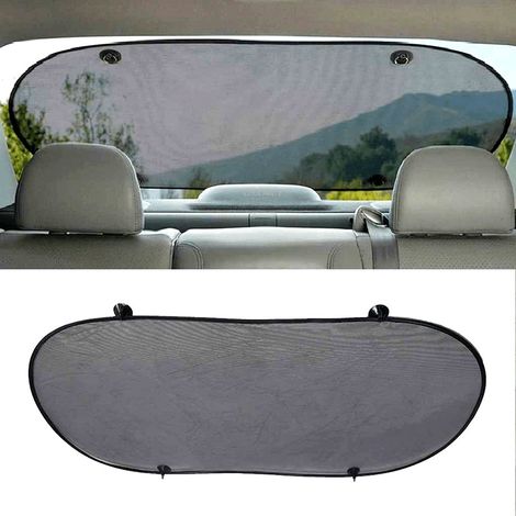 Faltbarer mikroperforierter Sonnenschutz für die Rückseite 100 x 50 cm Schützt den Fahrzeuginnenraum vor Sonneneinstrahlung Schnelle und einfache Montage