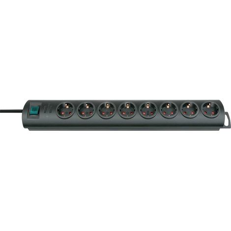Barre multiprise x 8 2,0 m Noir (1/4)