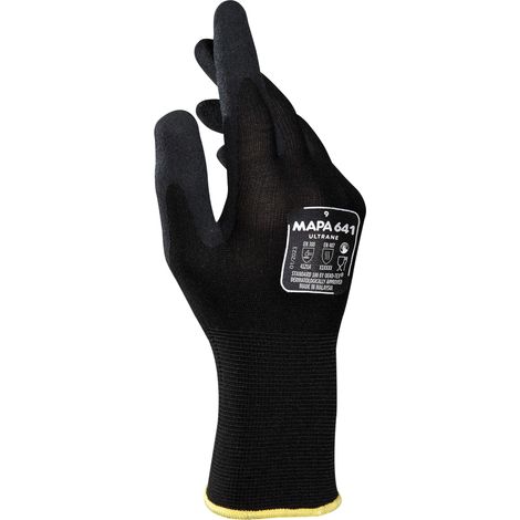 Gants Mapa ULTRANE 641 taille 6, Respirant, 1 Paire, Noir ( Prix pour 1 paire )