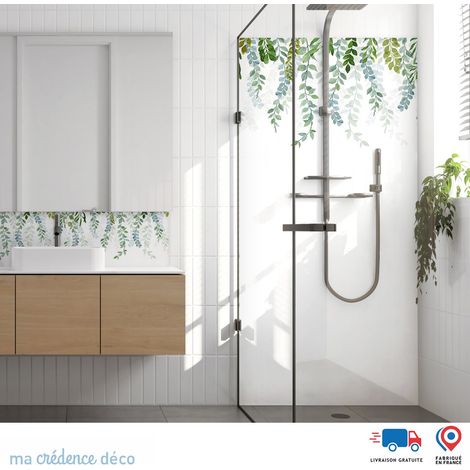 Panneau de douche : Dessin végétation 8 - Alu composite - 100 - 245 (1/3)