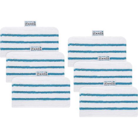 6Pack Microfibres lavables pour vadrouille à vapeur Black & Decker FSMP20, FSMH1321JMD, FSM1500, FSM1600, FSM1610, FSM1620, FSM1621, FSM1630, FSMH162 (1/5)
