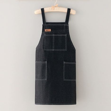 Hitzebeständige und flammhemmende Arbeitsschürze mit 3 Taschen und verstellbaren Trägern von M bis XXXL für Damen und Herren. (1/4)