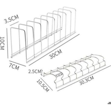 Égouttoir À Vaisselle - Acier Inoxydable - Pour Plan De Travail Et Placards - 30 X 10 X 2 5 Cm A + 30 X 7 X 10 Cm B - 1 Pièce