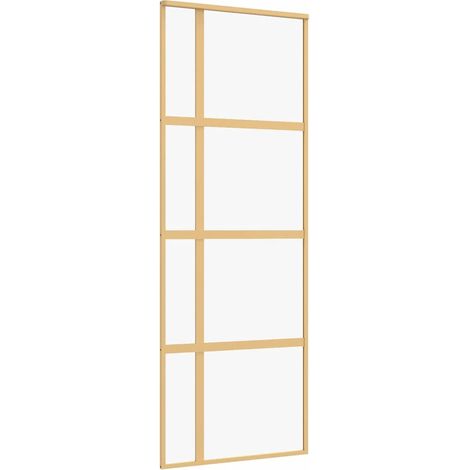 Maison Exclusive - Schiebetür Golden 76x205 cm ESG-Klarglas und A