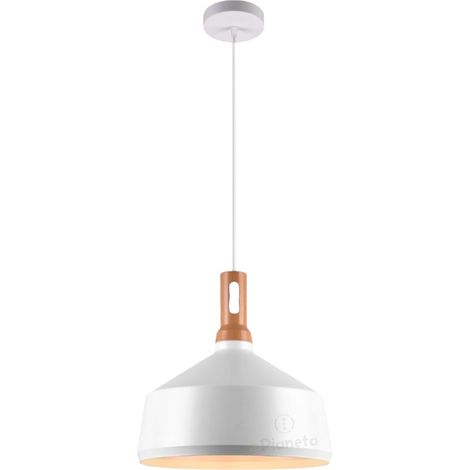UNIVERSO A93 LAMPADARIO IN METALLO A CAMPANA CON PORTALAMPADA PER LAMPADINE E27 BIANCO - NERO - Colore Struttura:Bianco