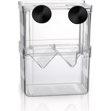 Boîte d'élevage pour Aquarium, Boîte d'isolation pour Aquarium avec Compartiment Isolant, Accessoires pour Petits Poissons, crevettes, Poissons-Clowns, guppys (Taille M) (1/4)
