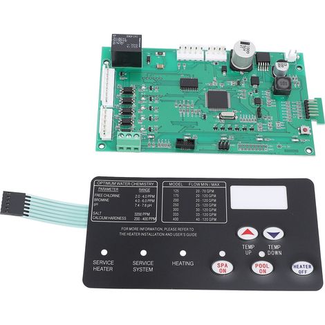 Ortviai Carte de commande pour chauffage piscine/spa avec clavier tactile 42002-0007S – ABS étanche et résistant