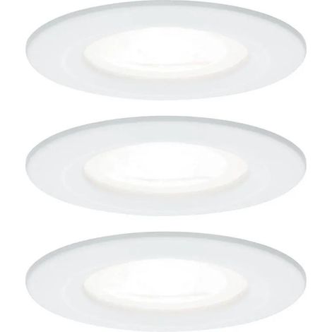 Paulmann Nova kit 3 focos empotrables blanco mate 68 mm