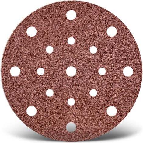 MENZER Red Klett-Schleifscheiben, 150 mm, 17-Loch, f. Exzenterschleifer, Normalkorund (25 Stk.) K24