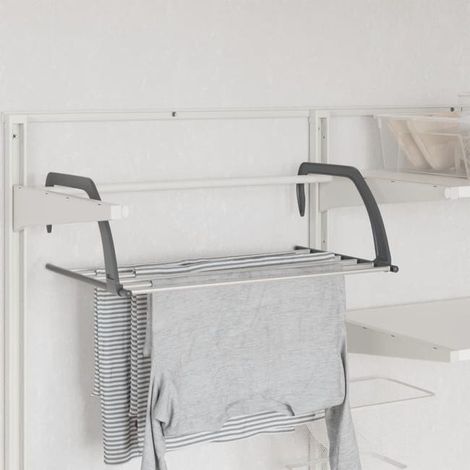 Séchoir à linge pliable aluminium 2 pièces 53x33x18 cm, étendoir compact pour intérieur et extérieur, grille de séchage légère et robuste. (1/5)