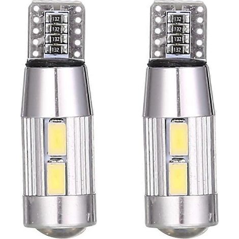 2 ampoules LED W5W T10 12V 6000K 5630 10 SMD pour voiture. avec éclairage de plaque d'immatriculation. clignotant latéral et LED Canbus. (1/5)