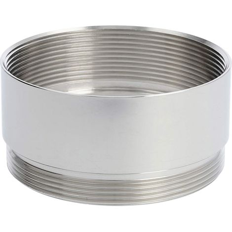 Zwischenstutzen M/M M63x1,5 MSR-M63 kurz rund Messing (CuZn) vernickelt Anschlussgewinde 10,0mm - 1 Stück (1/2)