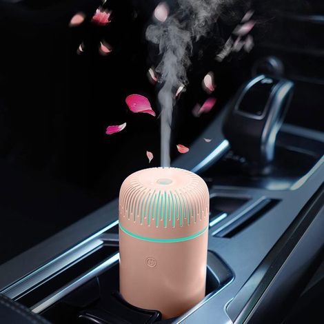KLVGTIFS PU - Humidificateur Usb Pour Voiture, Désodorisant, Mini Diffuseur Portable Pour Voiture, Maison, Bureau, Chambre (Rose) (1/5)