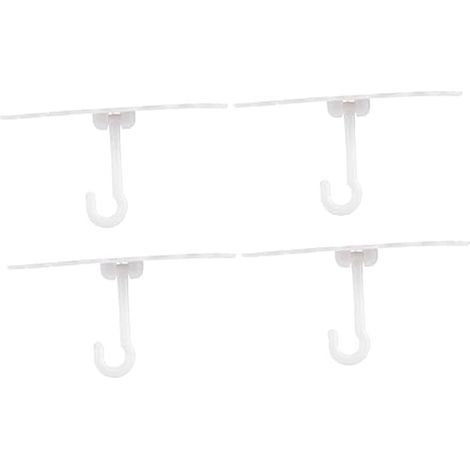 Vier 12 x 12 cm große selbstklebende Deckenhaken, geeignet für Betthimmel, einfach zu montieren, langlebig und können zum Aufhängen von Moskitonetzen verwendet werden.