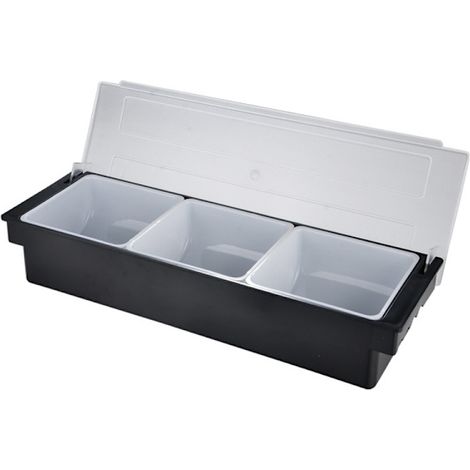 Boîte isotherme à 3 compartiments - Rangement en plastique pour épices, fruits, légumes, condiments (1/5)