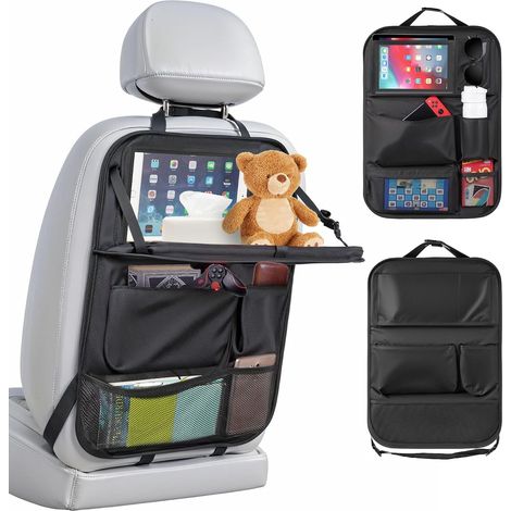 Organisateur Voiture Enfant Multi-Poches Organiseur de Siège Voiture, Grande Capacité Protege Siege Tablette avec Table Pliante, Rangement Siege Voiture Résistant Aux Rayures et à L'usure (1/5)