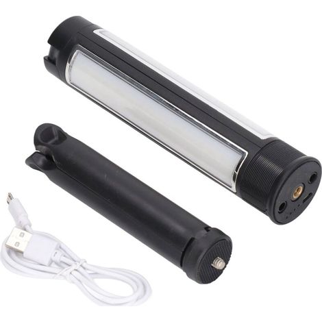Lampe de travail LED pliable à trois faces avec trépied et chargement USB, idéale pour la photographie en extérieur et le camping