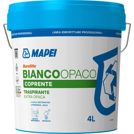 Dursilite idropittura traspirante bianco opaco per interni 4 l