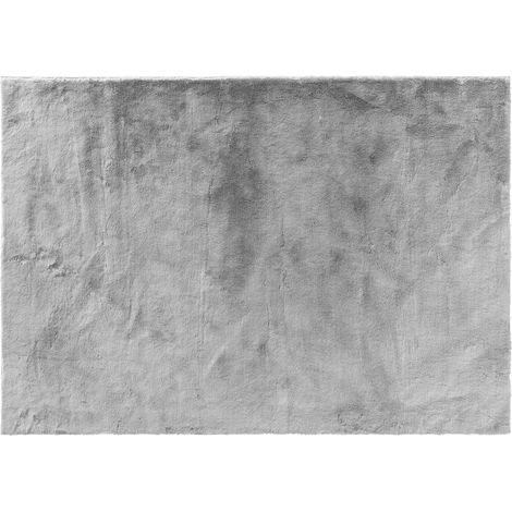 Weicher Teppich aus Kunstfell, grau, FELINE