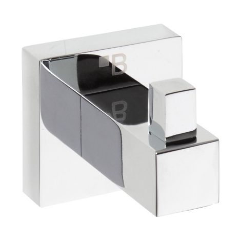 Lot de 2 patères carrées en laiton chromé BETA 5,5 x5,5 x 5 cm (1/3)