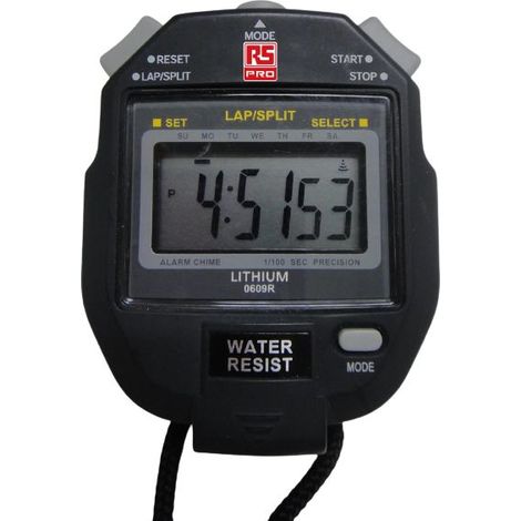 Chronomètre-alarme Numérique RS PRO Résistant à l'eau ( Prix pour 1 )