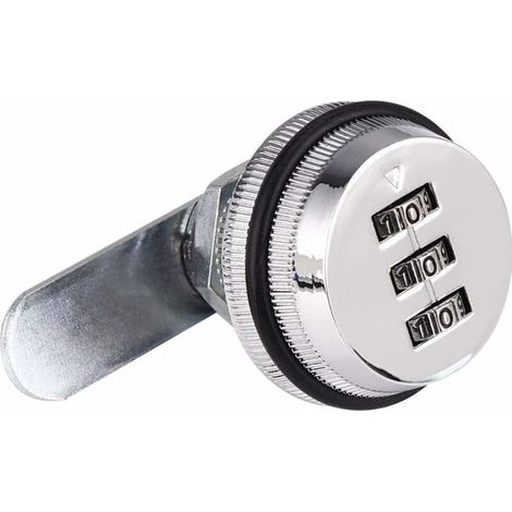 Serrure à code à combinaison à 3 chiffres, en alliage de zinc de 30 mm, pour armoire, boîte aux lettres, armoire à outils, armoire vitrée, coffre-fort.