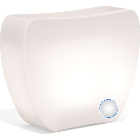 Blumenkübel Led 57X31 CM 80 Höhe mod. Heart Led 30 mit Weiß Lampe
